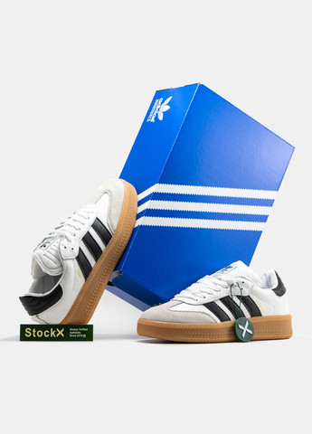 Белые демисезонные кроссовки мужские и женские adidas samba xlg white | адидас самба белые No Brand