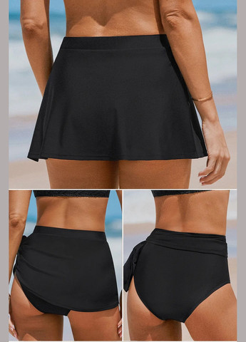 Черная пляжный однотонная юбка CUPSHE