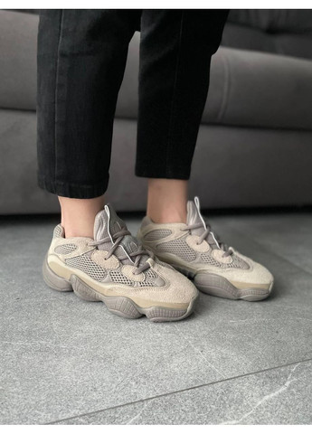КРОССОВКИ ЖЕНСКИЕ ADIDAS YEEZY BOOST 500 GREY АДИДАС ИЗИ БУСТ No Brand серые демисезоны (367172293)