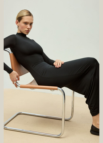 Чорна сукня максі еластична tall 756-1 Papaya