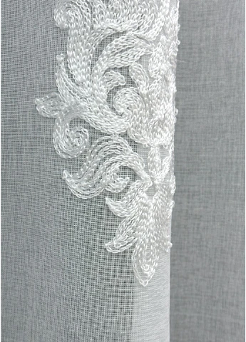 Тюль батист з вишивкою, висотою 2,8м колір білий 1677т VR-Textil (333656673)