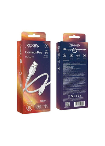 Зарядний кабель USB-Lightning для iPhone / Провід шнур юсб лайтнінг для зарядки айфона Apple пристроїв Ridea (338600230)