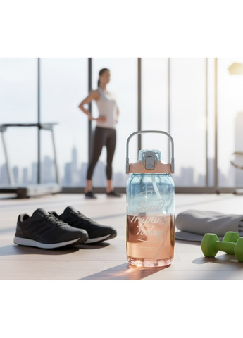 Стильна пластикова пляшка START TRAINING для води 1500мл. Блакитна No Brand (296101760)
