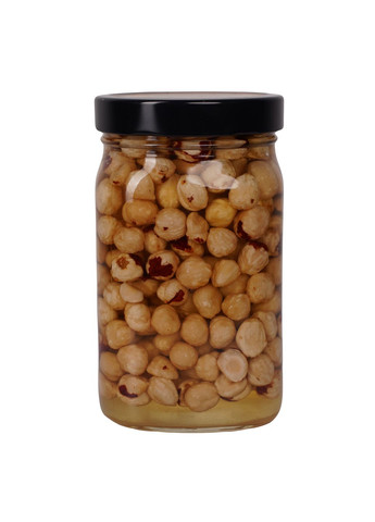 Мед акацієвий бджолиний з фундуком у скляній банці український 540 г Золотий Нектар (373675313)