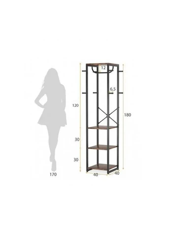 Вішалка для одягу з 4 полицями та 8 гачками MSM (378060212)