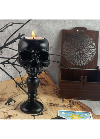 Свічник на ніжці у формі черепа No Brand (322347075)