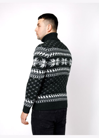 Темно-зелений зимовий чоловічий светр колір темно-зелений цб-00233270 Gerekli