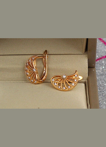 Серьги апельсиновые дольки 1.5 см золотистые Xuping Jewelry (316606689)