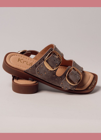 Шльопанці із заклепками замша Krula (329145027)