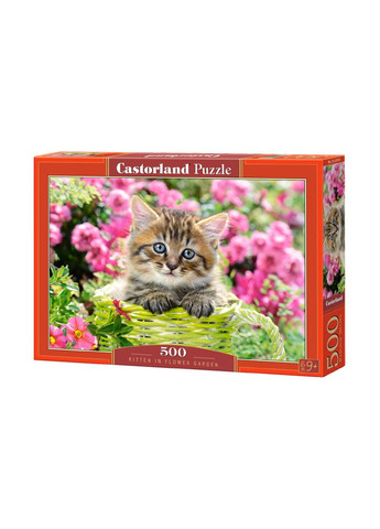 Пазл для детей "Котенок в цветочном саду" (B52974) Castorland (290841388)