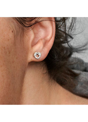 Срібні сережки Пандора кульчики "Узи любові" 298019CZ Kabluchka (355348559)