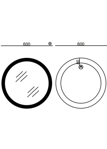 Дзеркало PLAIN MC11-60 з Led Touch, Anti-fog, димером, регулятором яскравості (MI6663) Mixxus (322005799)