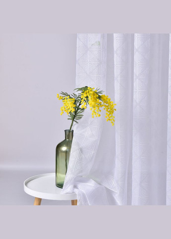 Тканина тюль сітка з вишивкою V-01 біла IDEIA (300078306)