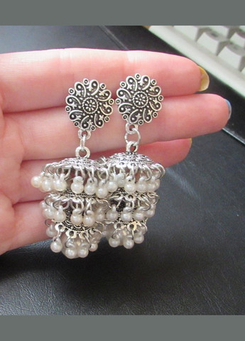 Великі індійські сережки джумки дзвоники, важкі,4671 Fashion Jewelry (336949520)