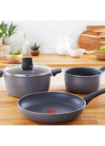 Сковорода ВОК Hard Stone D4561932 28 см сіра Tefal (364768764)