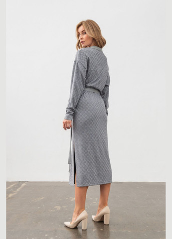Серое деловое платье Lesia однотонное