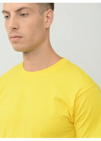 Желтая мужская футболка однотонная, футболки мужские базовые темно-зеленая, Fruit of the Loom Футболка