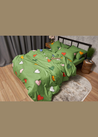 Комплект постельного белья Бязь Gold Люкс «» семейный 160х220х2 наволочки 2х70х70 (MS-820005387) Moon&Star Rainbow Hearts (296909699)