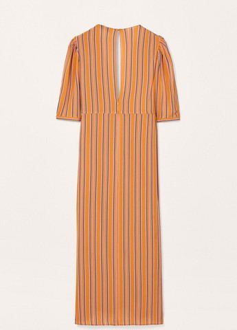 Помаранчева повсякденний сукня Zara в смужку