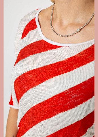 Комбінований літній жіноча кофта в смужку Ager 244R0263