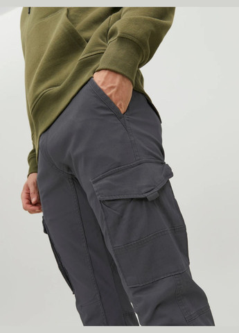 Серые повседневный демисезонные карго брюки JACK&JONES