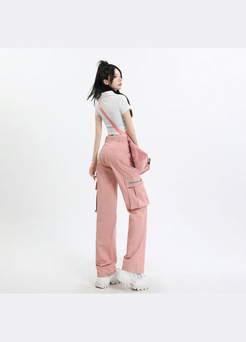 Женские джинсы клеш высокая талия с карманами пудра No Brand - (308976949)