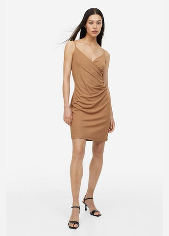 Темно-бежевое платье джерси H&M