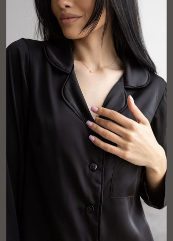 Чорна всесезон піжама класична брючна п1300 чорний MiaNaGreen