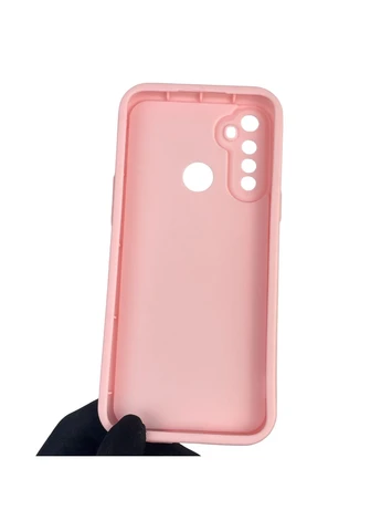 Чехол силиконовый Soft Touch с 3D принтом женским для 5i розовый (Полная защита камеры) Realme (373671518)