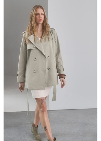 Оливкове демісезонне Жіночий тренч Енгрід 116858 Сіро Stimma