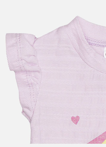 Бузковий літній костюм з шортами для дівчинки колір бузковий cb-00219568 Elefin baby