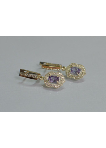 Срібні сережки з золотими вставками Silver Style (367112681)