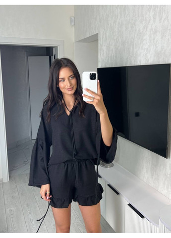 Женский костюм из льна блуза + шорты бохо No Brand Р1559-7091 (355312729)