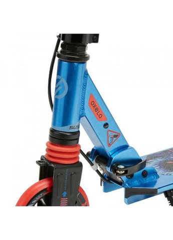 Дитячий Двоколісний Самокат від 6 - 9 років 5 MID з Ручним Гальмом та Амортизатором Blue Oxelo (335052421)