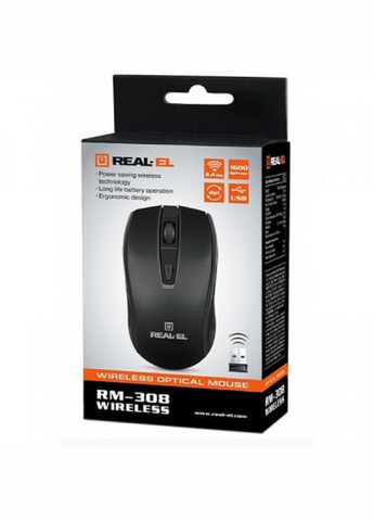 Миша Real-El rm-308 wireless black (268142102)