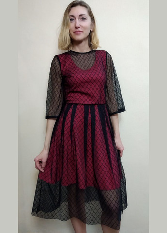 Красное вечернее двухслойное двойное платье 2 Льва