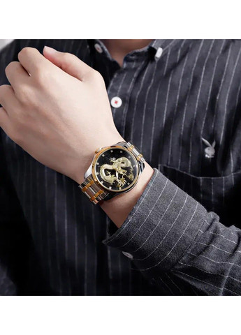 Мужские наручные часы 9193 Дракон (Серебристый с черным) Skmei (314483128)