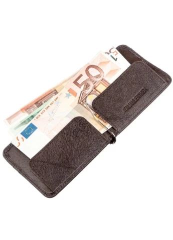 Стильний чоловічий Затискач 18941 Коричневий st leather (329148709)