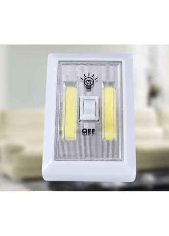 Світильник на батарейках світлодіодний білий портативний ліхтарик з магнітами та вимикачем для дому та вулиці ProDobro (363135864)