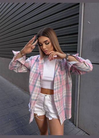 Пудровая рубашка в клетку Garna