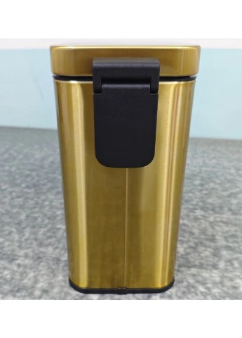 Мусорное ведро с плавным закрытием прямоугольное Quadro-TC0105 Brushed Gold 5 л (цвет матовое золото) (MI8394) Mixxus (388977450)