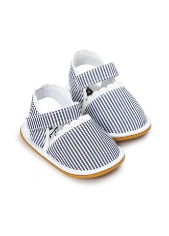 Синие пинетки босоножки для девчонки с мягкой резиновой подошвой Fashion Shoes