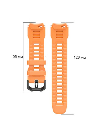 Силиконовый ремешок для смарт-часов Amazfit T-Rex 3 Pro 48mm - Orange Primolux (373017502)