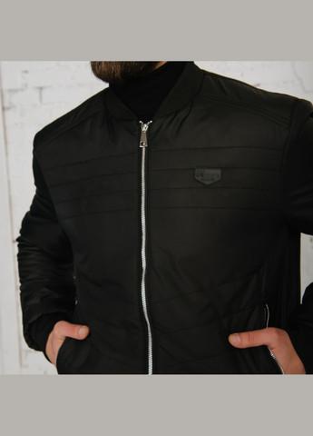 Черная демисезонная демисезонная мужская куртака бомбер большого размера SK
