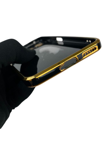 Чохол для Mi 11 Lite з кільцем-підставкою із золотою окантовкою на сяомі мі 11 лайт чорний gs1 Xiaomi (366230438)