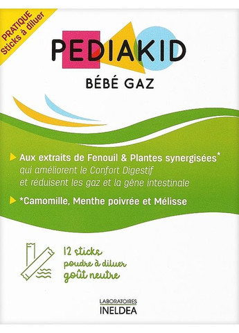 Стіки для зняття вздуття живота Bebe Gaz Sticks 12x2.21g (281237-37128928) Pediakid (368600862)