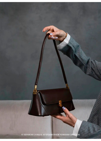 Сумка жіноча багет сумочка на плече з екошкіри модна прямокутна маленька такса повсякденна стильна Чорний 73816 OnePro (365407311)