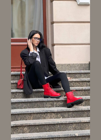 Черевики жіночі демісезонні червоні No Brand Черевики демісезонні (340918577)