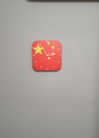 Часы настенные флаг Китая No Brand (321989387)