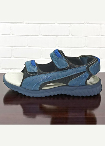 Синие спортивные, повседневные открытые спортивные босоножки сандалии на липучкакх для мальчика Tom.M на липучке